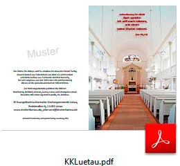 Klappkarte Kirche Lütau